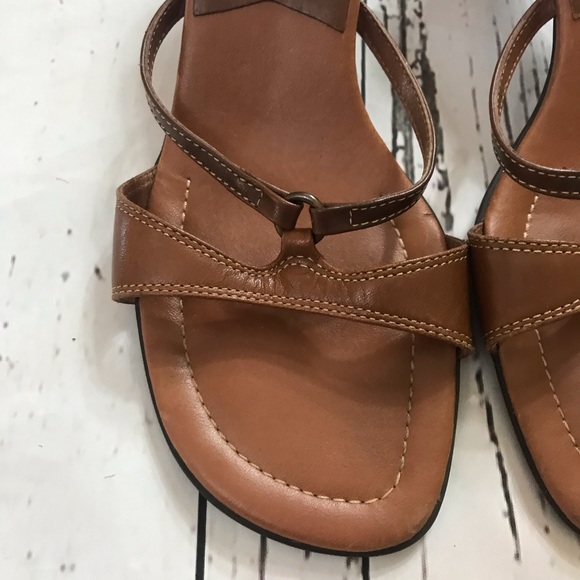 Pesaro Brown Leather Slip-On Sandals 2 - Picture 9 of 16